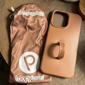 Loopy iphone case 15 Pro Max - camel tan